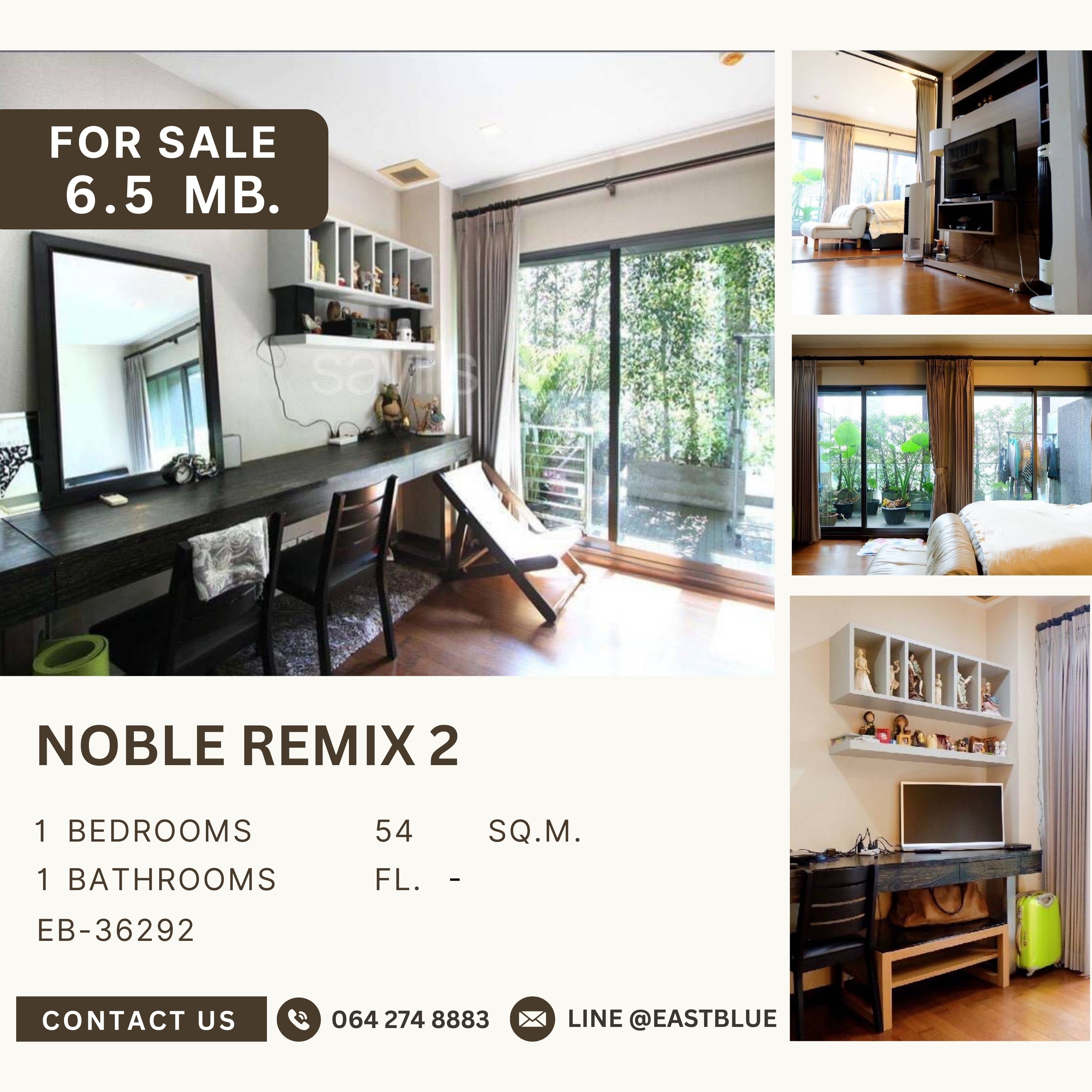 ขายคอนโดสุขุมวิท อโศก ทองหล่อ : Noble Remix 2 ห้องใหญ่ สภาพดี ทำเลปัง ติดบีทีเอสทองหล่อ ราคาดีสุด รีบด่วน