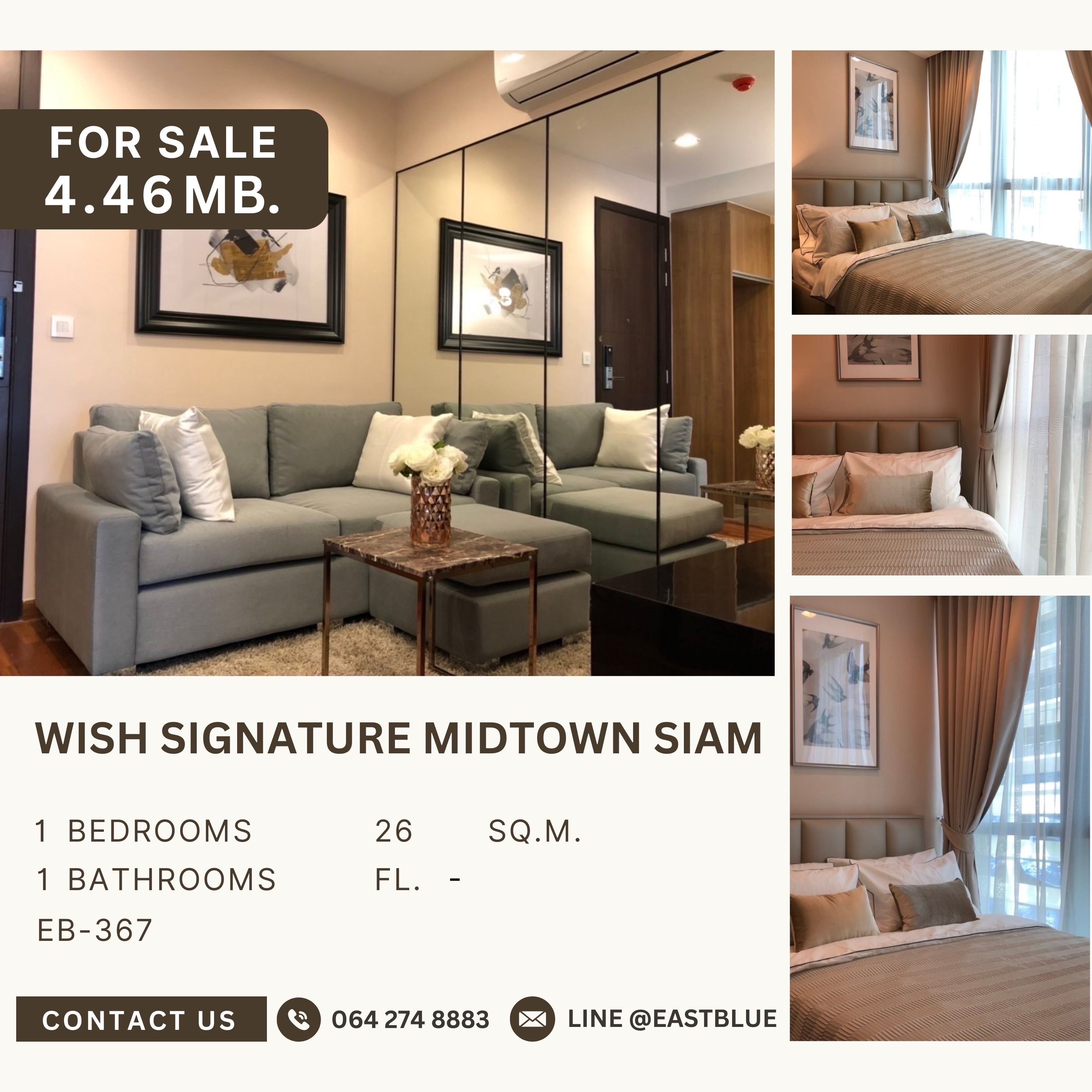 For SaleCondoRatchathewi,Phayathai : Wish Signature Midtown Siam ห้องสวย ราคาดีมาก ใจกลางพญาไท เดินทางสะดวก ใกล้สยาม เหมาะแก่การซื้ออยู่เองและลงทุน