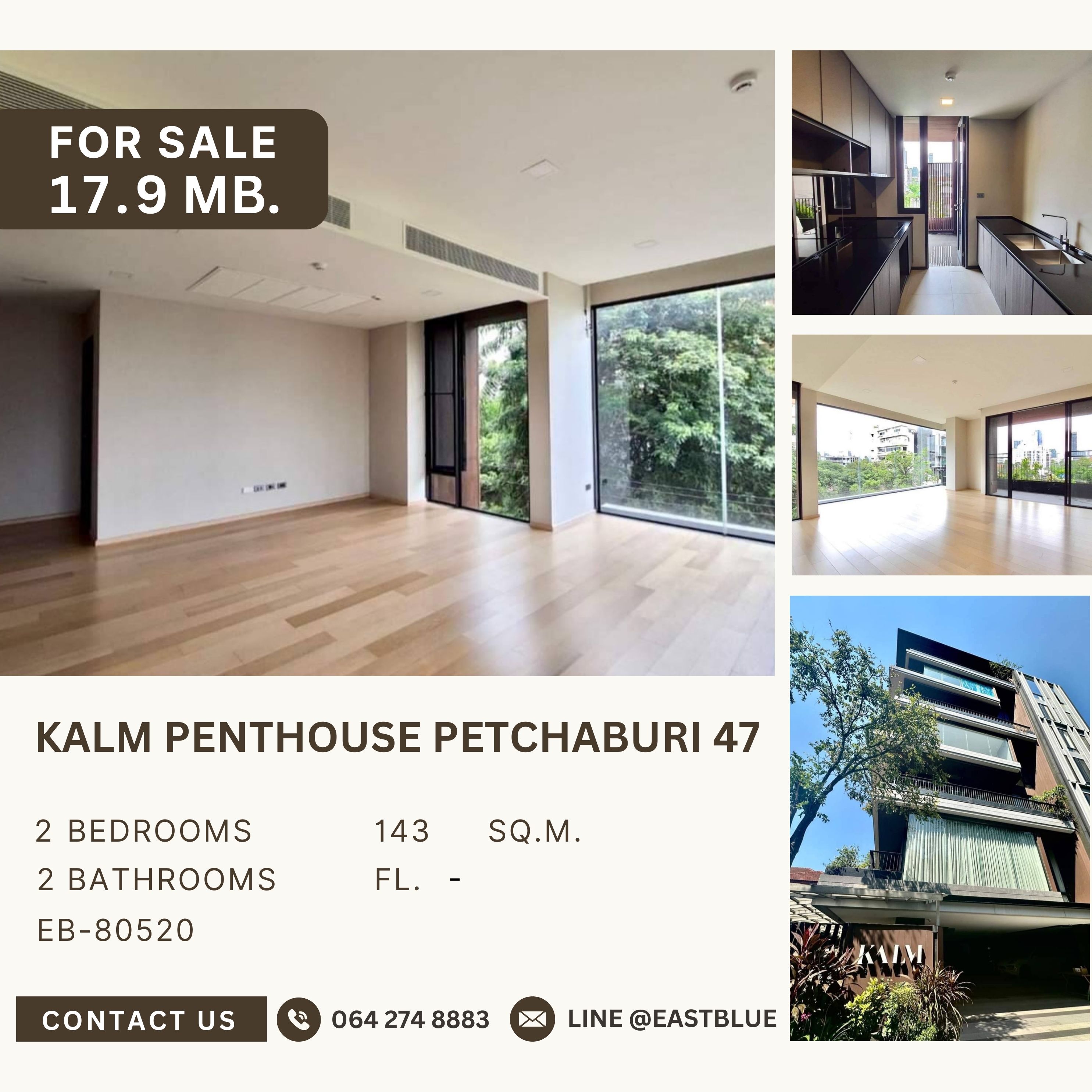 For SaleCondoRama9, Petchburi, RCA : Kalm Penthouse ห้องมุม ดีไซน์กระจกรอบด้าน แสงสว่างส่องถึงทุกมุม วิวดี ไม่รู้สึกอึดอัดห้องมุม Corner room กระจกรอบด้าน Floor to ceiling วิวสวย Terrace ยาว 17.9 MB.