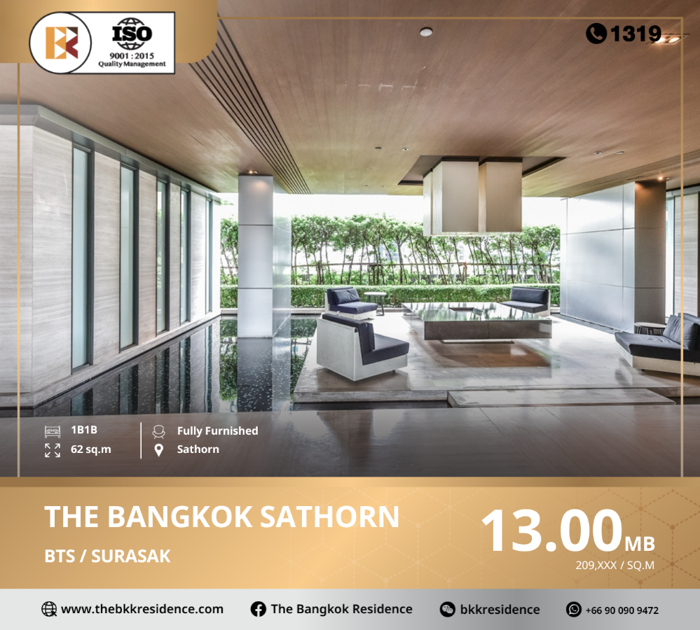 For SaleCondoSathorn, Narathiwat : Prestigious location - the bangkok sathorn, near bts surasak