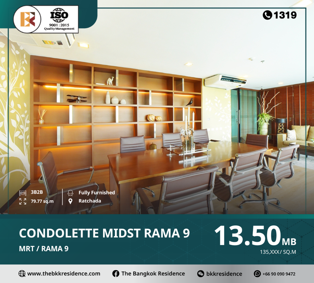 For SaleCondoRama9, Petchburi, RCA : Luxury condo - condolette midst rama 9, near mrt rama 9