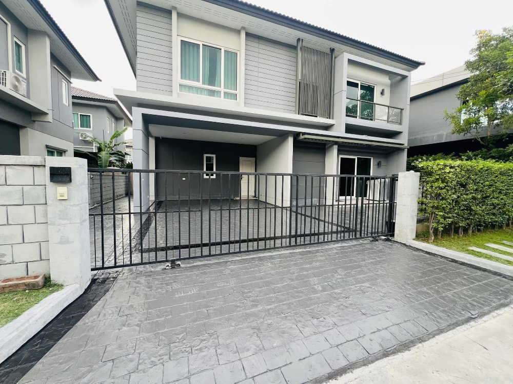 For RentHouseLadkrabang, Suwannaphum Airport : Single house for rent, Centro Bangna-Wongwaen, new house, fully furnished, near Mega Bangna, Suvarnabhumi Airport