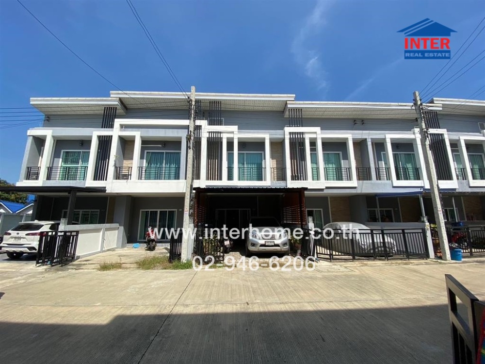 For SaleTownhouseNonthaburi, Bang Yai, Bangbuathong : 2-storey townhouse, 20.6 sq.w., Wora Town Village, Rattanathibet - Kanchanaphisek, Soi Chan Thong Eiam, Kanchanaphisek Road, Rattanathibet Road, Bang Bua Thong, Nonthaburi