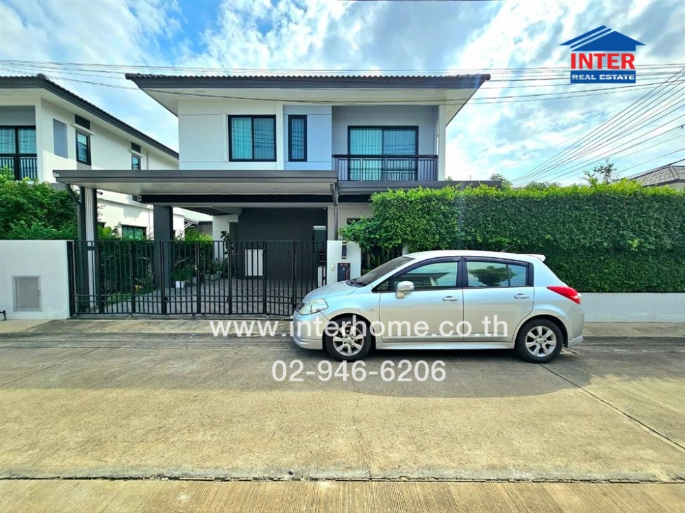 For SaleHousePathum Thani,Rangsit, Thammasat : 2-storey detached house, 52.7 sq.w., Britannia Village, Kookot Station, Soi 7, near Lotus Lam Luk Ka, Khlong 2, Soi Lam Luk Ka 13, Rangsit-Nakhon Nayok Road, Lam Luk Ka, Pathum Thani