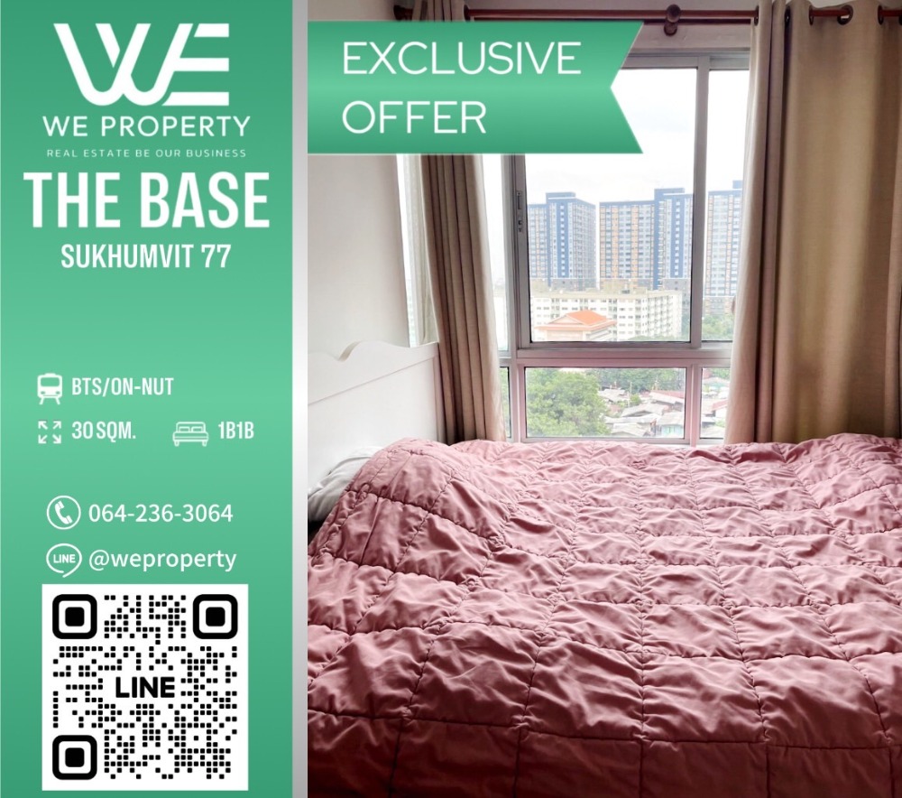 For SaleCondoOnnut, Udomsuk : East direction, beautiful room, complete furniture, best price ⭐The Base Sukhumvit 77 (The Base Sukhumvit 77)