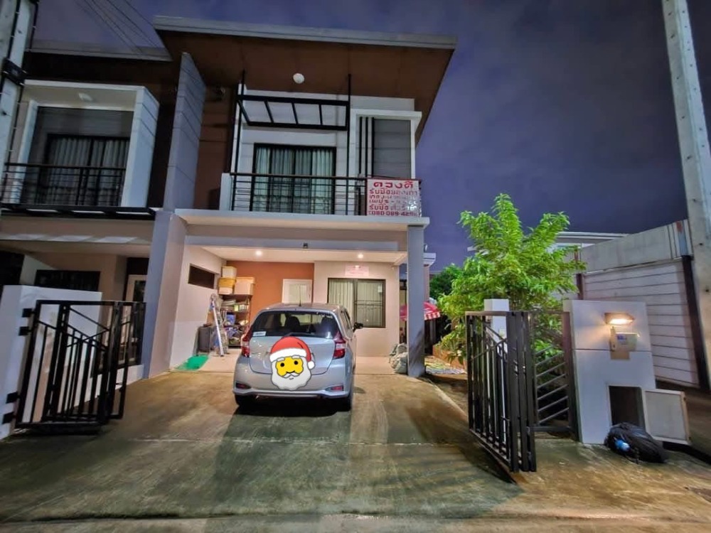 For RentHousePathum Thani,Rangsit, Thammasat : For rent, corner house, 2 floors, The plant natura trend village, Wongwaen-Lam Luk Ka Khlong 5, 3 bedrooms, 2 bathrooms, 2 parking spaces, near main roads, expressways and electric trains, both outer ring roads,