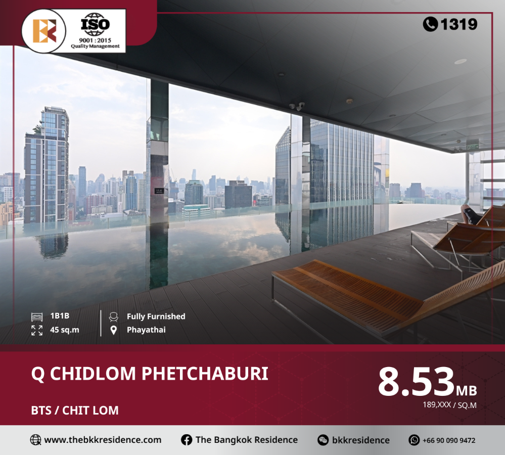 For SaleCondoRatchathewi,Phayathai : Investment opportunity: q chidlom phetchaburi near bts chit lom