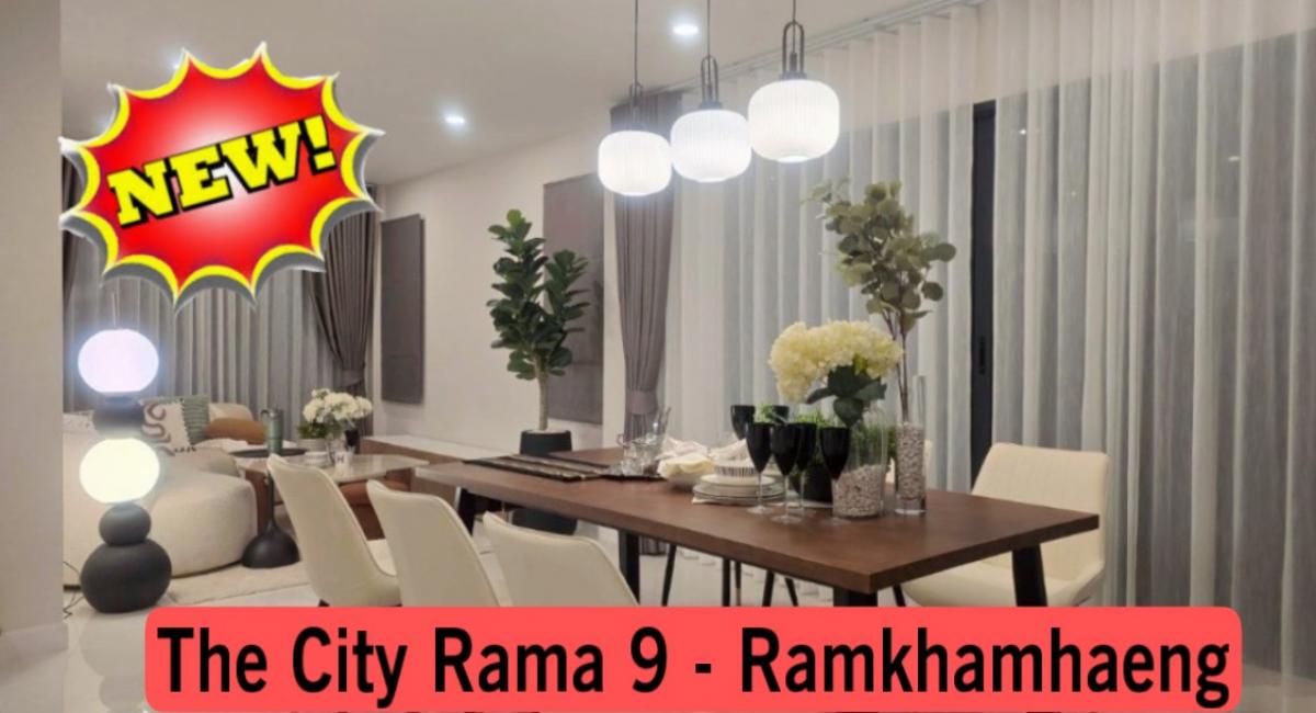 For RentHouseMin Buri, Romklao : ♥️For rent The City Rama 9-Ramkhamhaeng-Krungthep Kreetha, new house, brand new♥️