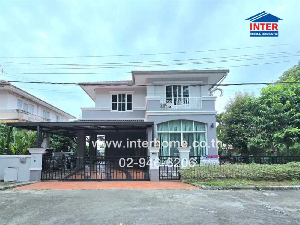 For SaleHouseRamkhamhaeng, Hua Mak : 2-storey detached house, 75.9 sq.w., Nalinville Village 2, opposite Soi Kaha Romklao 25, Ramkhamhaeng Road, Ratchadaphisek Road, Saphan Sung District, Bangkok