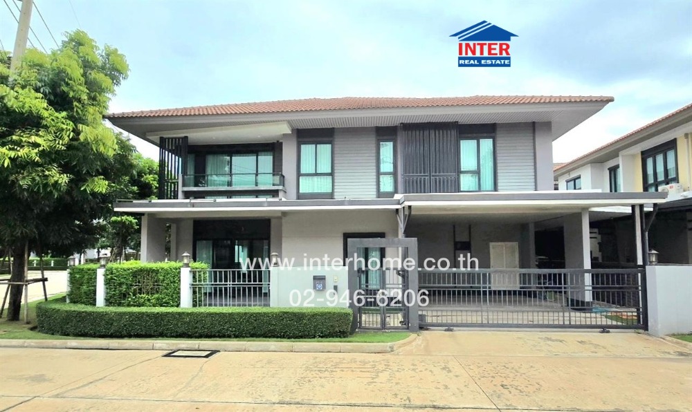 For SaleHousePathum Thani,Rangsit, Thammasat : 2-storey detached house, 77.3 sq.w., Setthasiri Village, Wongwaen-Lam Luk Ka, near Big C Lam Luk Ka, Lam Luk Ka Road, Nimit Mai Road, Lam Luk Ka, Pathum Thani