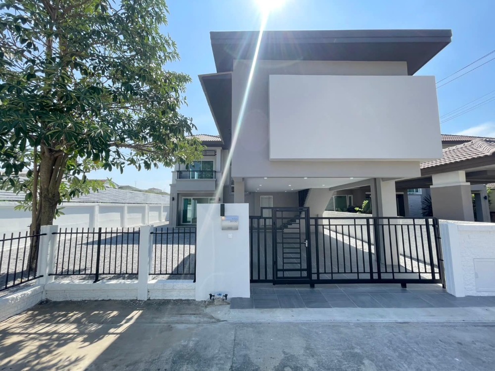 For SaleHouseRama5, Ratchapruek, Bangkruai : Single house for sale, Passorn 4, inside corner. 2-story detached house, newly decorated, ready to move in  Rangsit-Nakhon Nayok Road, Bueng Yitho Subdistrict, Thanyaburi District, Pathum Thani Province