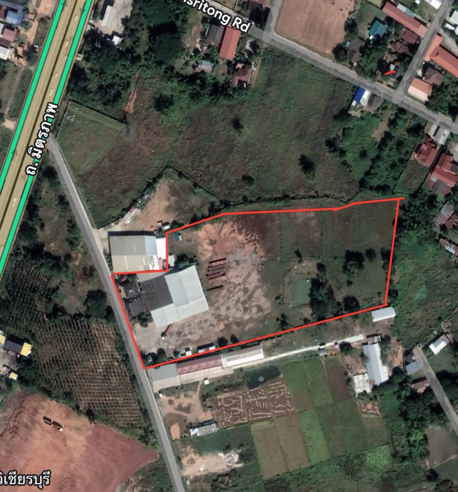 For SaleLandKhon Kaen : Land with buildings (warehouse and house) just 120 meters from Mittraphap Road.