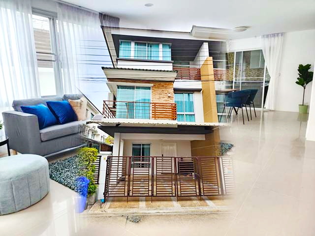 For RentTownhouseRattanathibet, Sanambinna : Very luxurious Build-in fully fur 3-storey Sanambinnam 300m. MRT Nonthaburi1 Inter 1.8km. corner