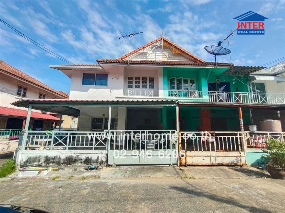 For SaleTownhousePathum Thani,Rangsit, Thammasat : 2-storey townhouse, 20.9 sq.w., Pruksa Village 9, between Soi Khlong Sam 2/3-2/5, Rangsit-Nakhon Nayok Road, Khlong Luang, Pathum Thani