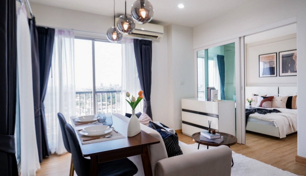 For SaleCondoChaengwatana, Muangthong : Call : 063-963-0333 For Sale Condo The Key Chaengwattana @Sky Train Pink Line PK09 Station 35.26 sq.m 1 Bedroom 15th floor Tower B, Fully furnished, Ready to move in