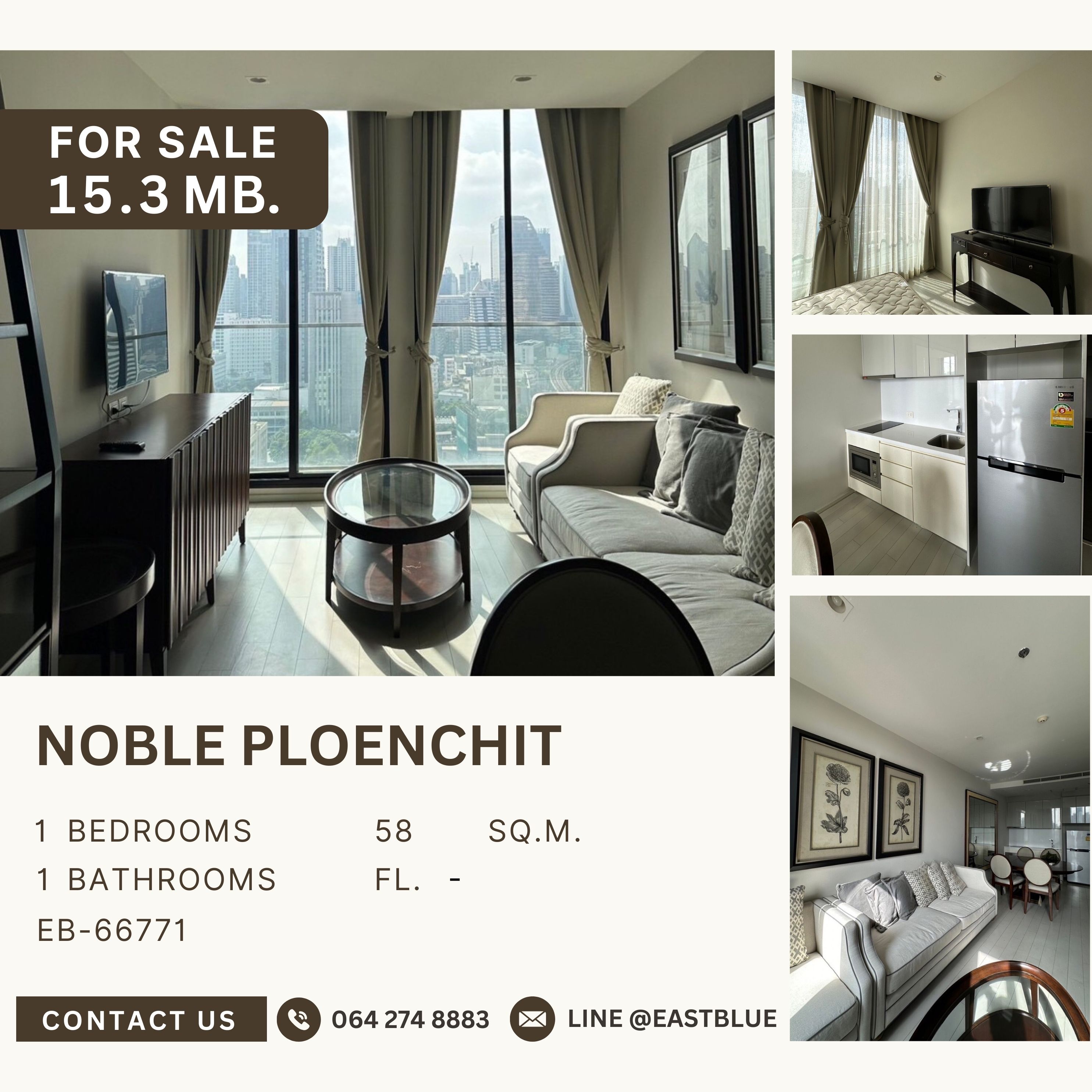 ขายคอนโดวิทยุ ชิดลม หลังสวน : ขาย Noble Ploenchit ห้องสวยชั้นสูง แต่งสวยลากกระเป๋าพร้อมเข้าอยู่ได้เลย