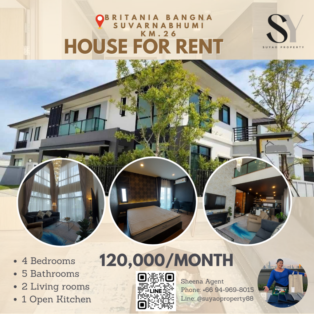 For RentHouseSamut Prakan,Samrong : 🏡 Britania Bangna Suvarnabhumi KM.26🏡