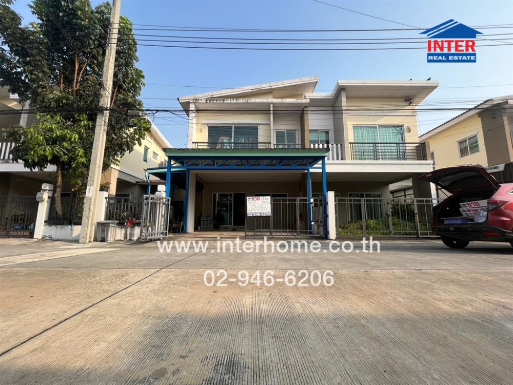 For SaleSamut Prakan,Samrong : 2-storey twin house, 28.3 sq.w., Natura Village, Sukhumvit-Phraeksa Soi 4, near Phraeksa Industrial Estate, Phraeksa Road, Sukhumvit Road, Mueang Samut Prakan, Samut Prakan