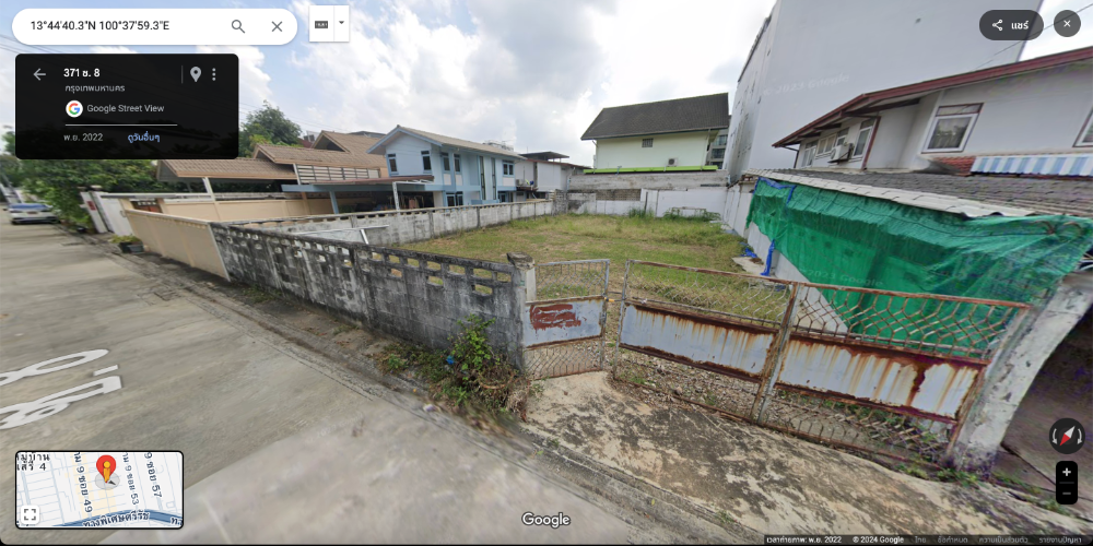 For SaleLandRama9, Petchburi, RCA : Land for sale, Rama 9 Soi 51, 200 meters into the alley, near many restaurants.