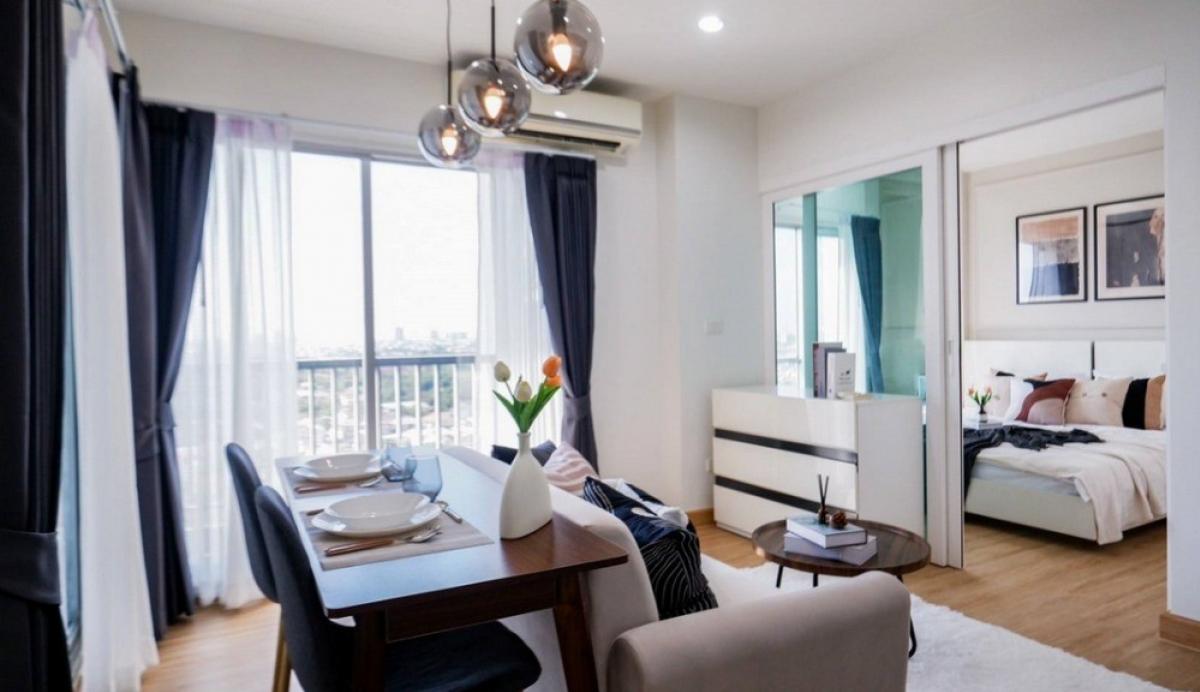 For SaleCondoChaengwatana, Muangthong : ✅For sale: Condo The key (The Key Chaengwattana)-- 1 Bed room 35.26 sq m, 15th floor, Building B-- 2-sided balcony, L-shaped, south facing, open view, not blocked✅Price 1,990,000 baht* Ready to move in* 🔔Book now