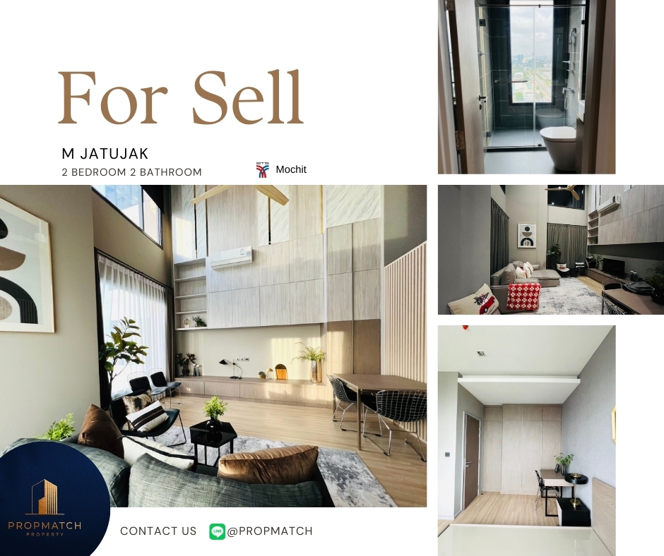 For SaleCondoSapankwai,Jatujak : 🐶 Pet Friendly 🐶 M Jatujak (2 bedrooms, 80 sq m.) Beautifully decorated room, price only 14.5 million baht. Tel.0981315848 @propmatch