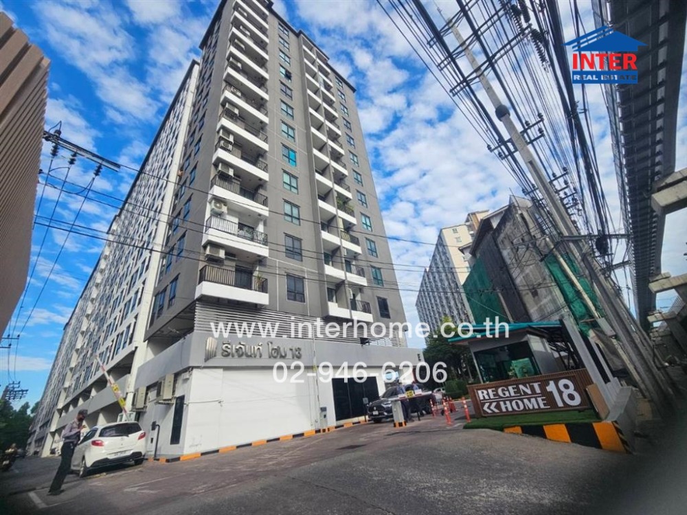 For SaleCondoVipawadee, Don Mueang, Lak Si : Condominium 30.29 sq.m. Regent Home 18 Chaeng Watthana-Lak Si, next to the Pink Line BTS, Wat Phra Sri Mahathat Station, Soi Chaeng Watthana, Bang Khen District, Bangkok