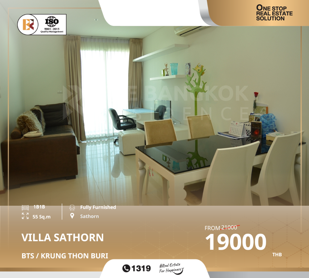 For RentCondoWongwianyai, Charoennakor : The best deal at villa sathorn near bts krung thon buri