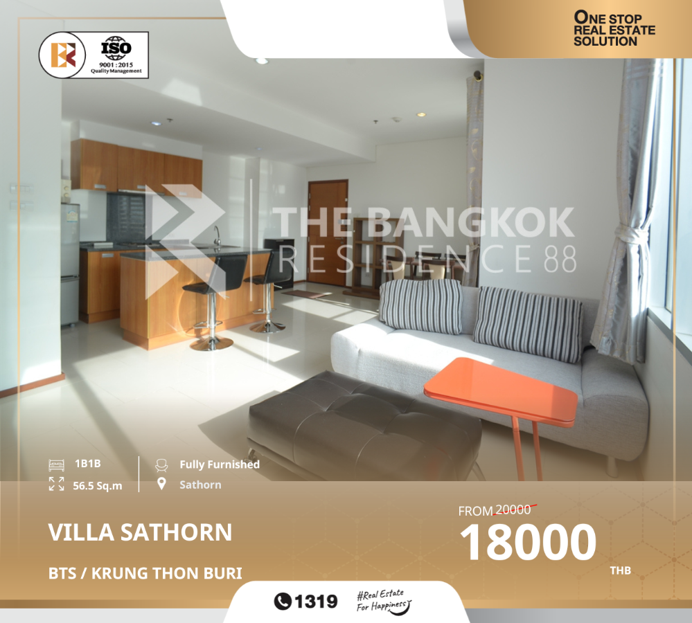 For RentCondoWongwianyai, Charoennakor : Special price at villa sathorn near bts krung thon buri