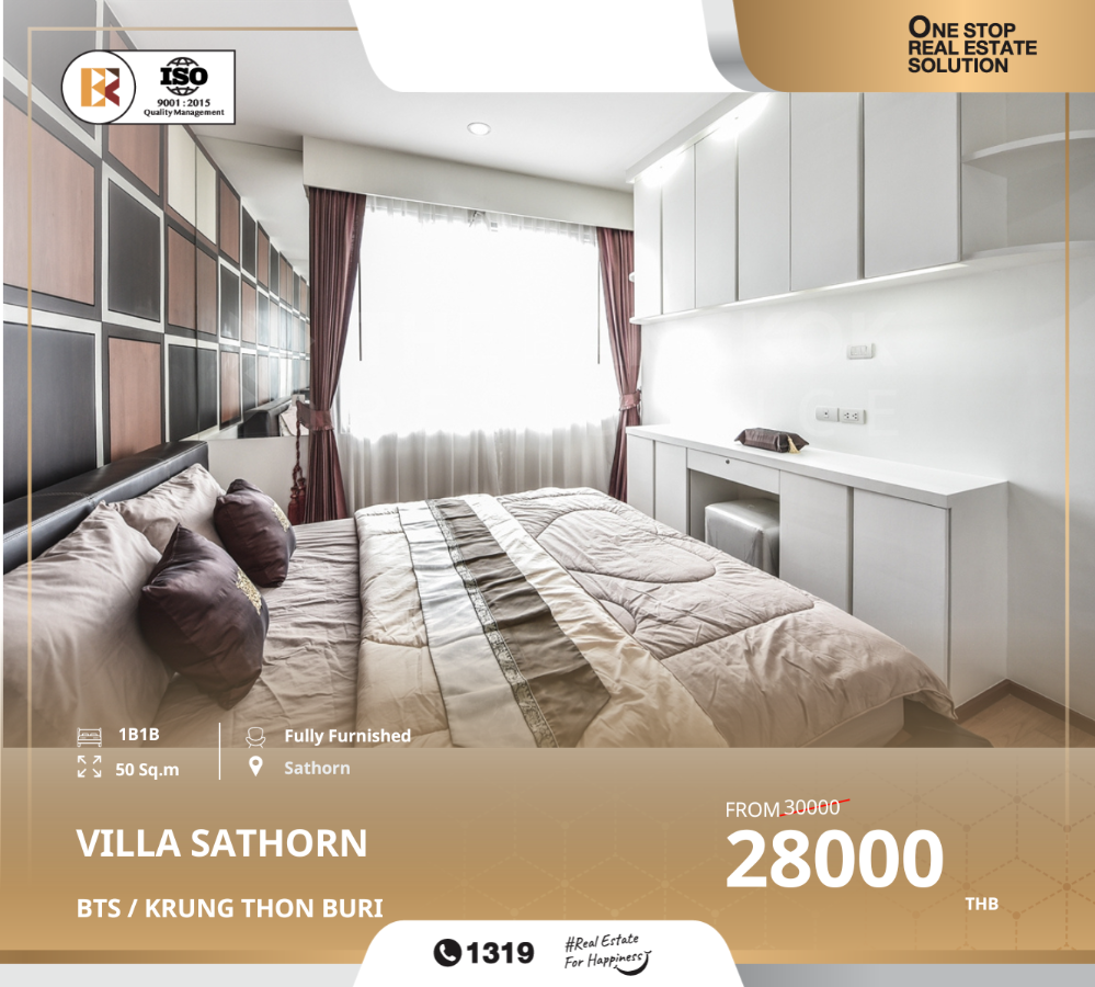 For RentCondoWongwianyai, Charoennakor : Great value at villa sathorn near bts krung thon buri