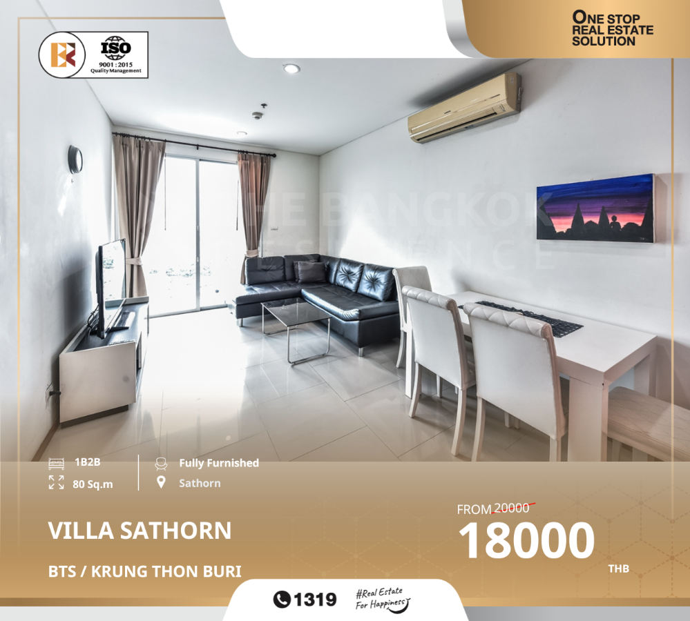 For RentCondoWongwianyai, Charoennakor : Prime location at villa sathorn near bts krung thon buri