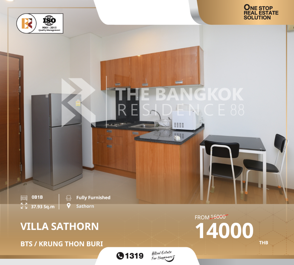 For RentCondoWongwianyai, Charoennakor : Special rental price: villa sathorn near bts krung thon buri