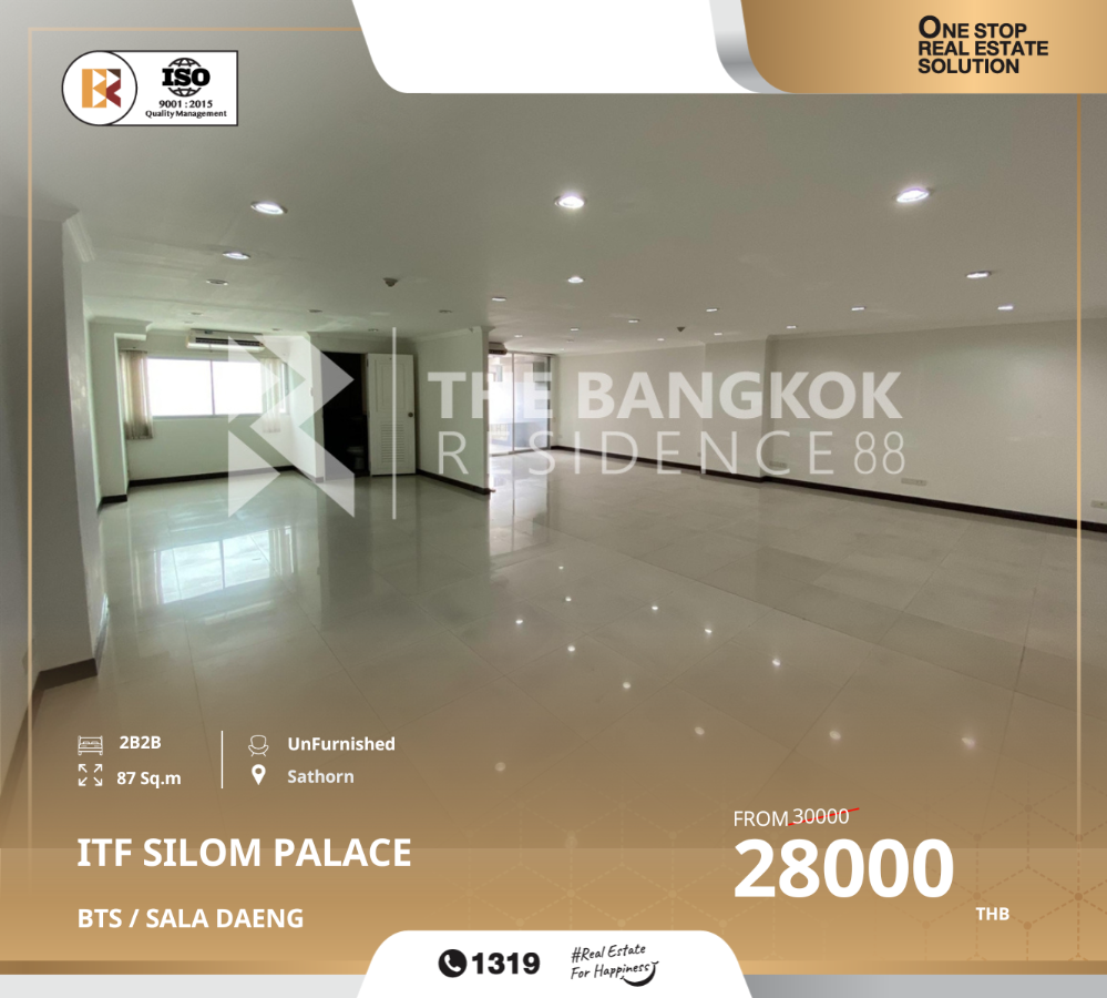 ให้เช่าคอนโดสาทร นราธิวาส : ลดพิเศษ ITF Silom Palace ใกล้ BTS SALA DAENG