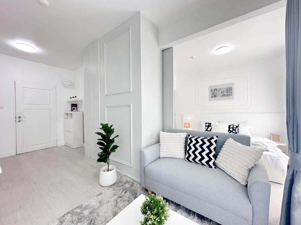 For SaleCondoOnnut, Udomsuk : Urgent sale 💥 A Space Sukhumvit 77 near BTS On Nut, beautiful room with Mediterranean feel, newly renovated, complete with furniture and appliances, ready to move in