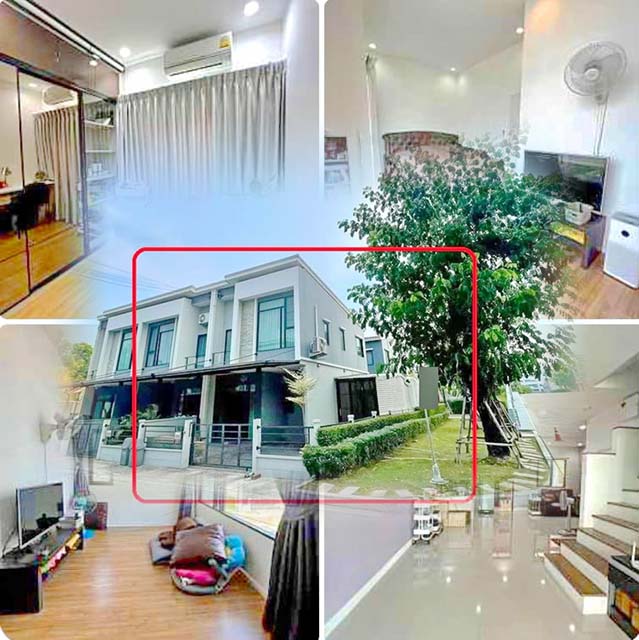 For RentTownhouseNawamin, Ramindra : ST Permsin Market 500m. For rent 2-storey townhouse corner Phahon Watcharapol house on Permsin main