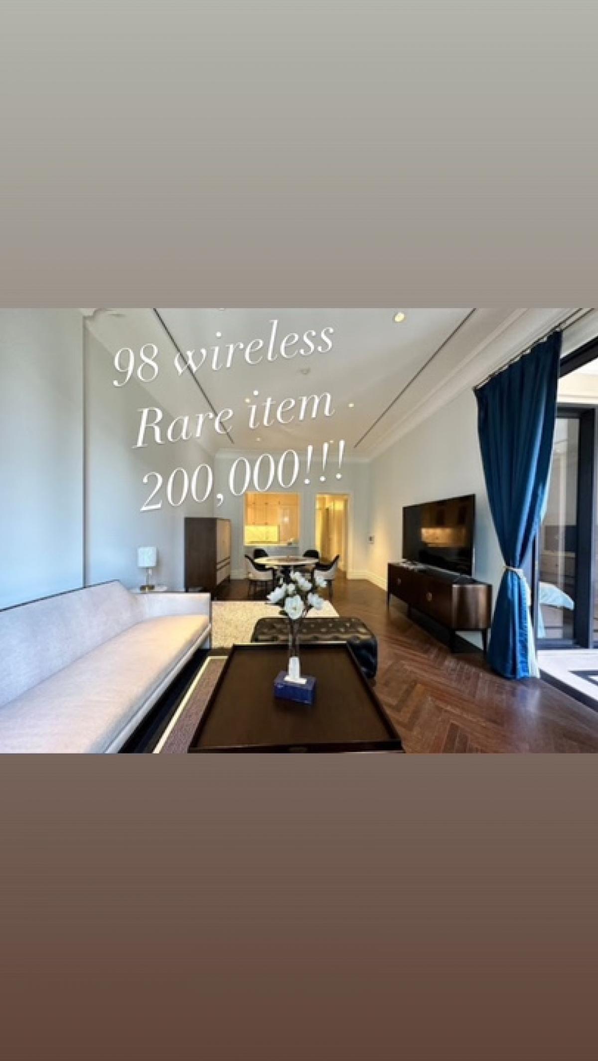 ให้เช่าคอนโดวิทยุ ชิดลม หลังสวน : 98Wireless For RENT 2Bed 3Bath *Ultimate luxury condo in Bangkok* 200,000Thb ☎️Call:094-162-4424