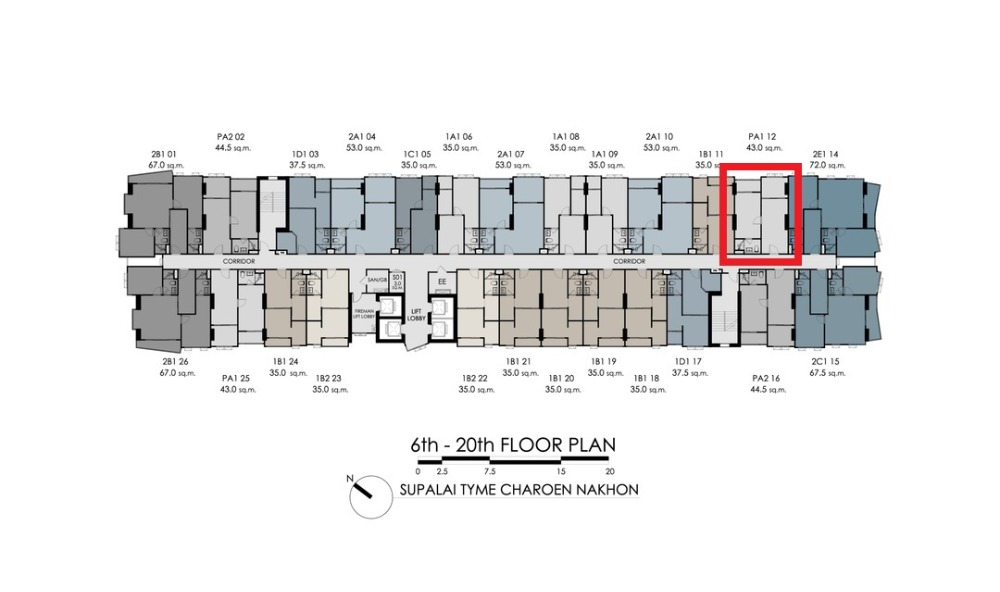 ขายดาวน์คอนโดวงเวียนใหญ่ เจริญนคร : Supalai Tyme 1-bed plus 43 ตร.ม. ชั้นสูง วิวแม่น้ำ ทิศ ตอ. เฉียงเหนือ ไม่ร้อนแดดบ่าย