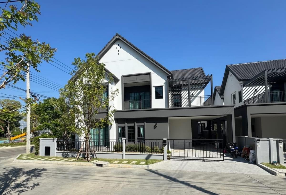 For SaleHouseBangna, Bearing, Lasalle : 📢👇Brand new house corner plot with garden view , near Mega Bangna, Concordian international school, Muang Kaew Golf Course