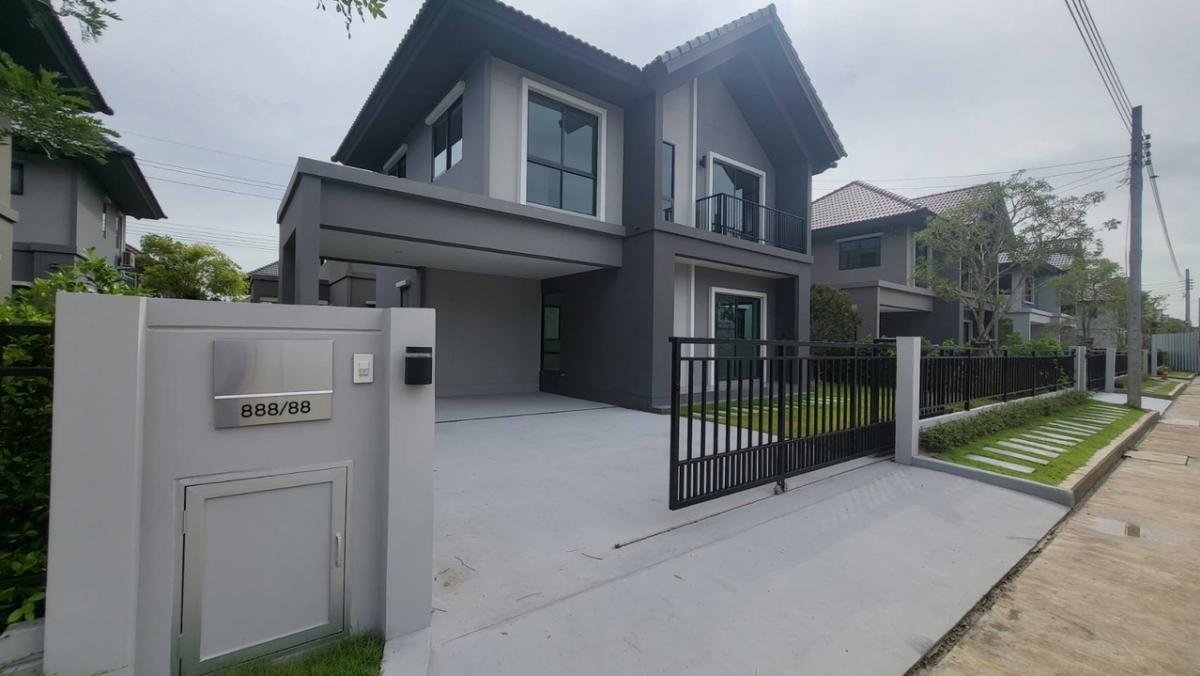 For RentHouseSamut Prakan,Samrong : Single house for rent, No. 888/88 PAVE Bangna, 59.3 sq m., 4 bedrooms, 3 bathrooms, 2 parking spaces