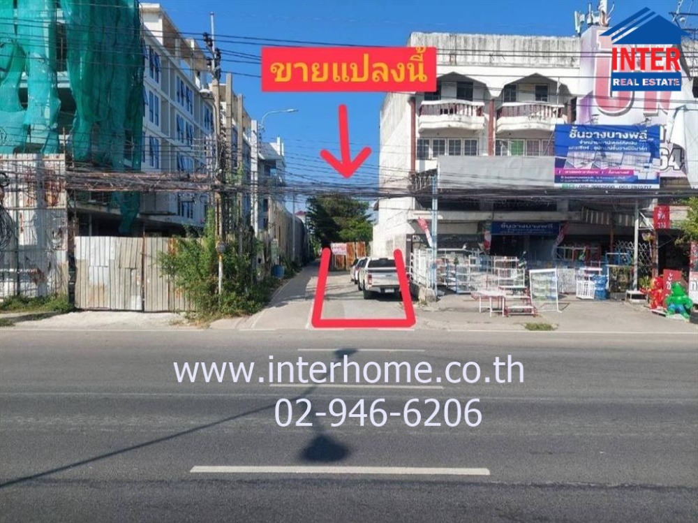 For SaleLandSamut Prakan,Samrong : Vacant land 459 sq.w. Vacant land, Soi Bang Pla 17, land on Theparak Road, on Theparak Road, Bangna-Trad Road, Bang Phli, Samut Prakan