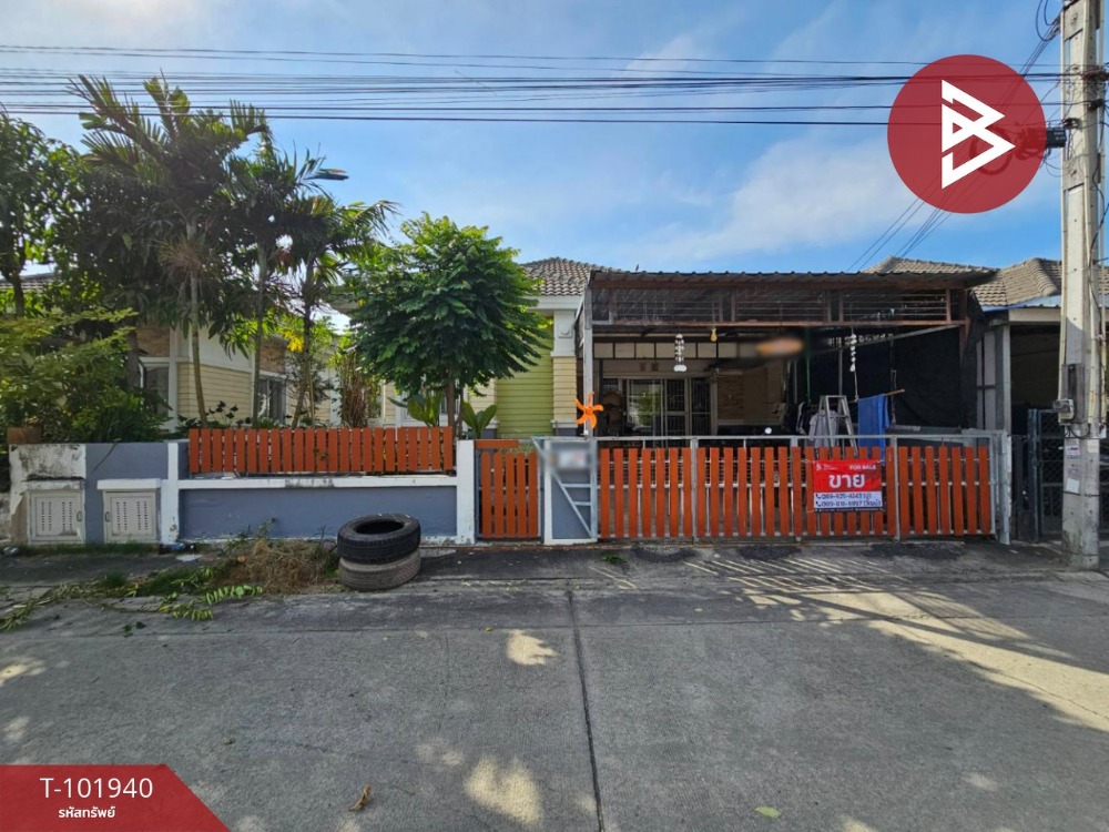 For SaleHousePattaya, Bangsaen, Chonburi : For sale: semi-detached house, Pruksa Lada Garden Village, Chonburi, ready to move in