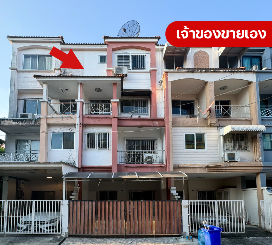 For SaleTownhousePattanakan, Srinakarin : Owner sells it himself 🔥 Asking to sell a 4-storey townhouse, City Park Village, Phatthanakan 38, the best value at only 3.49 million, very good location, convenient transportation, 5 entry and exit routes, connecting to 3 main roads, Phatthanakan Road, S