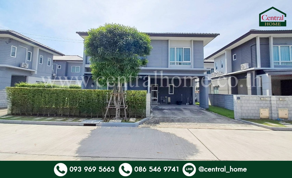 For SaleHouseLadkrabang, Suwannaphum Airport : Single house, Centro Bangna - Wongwaen, with furniture, cheapest price in the project