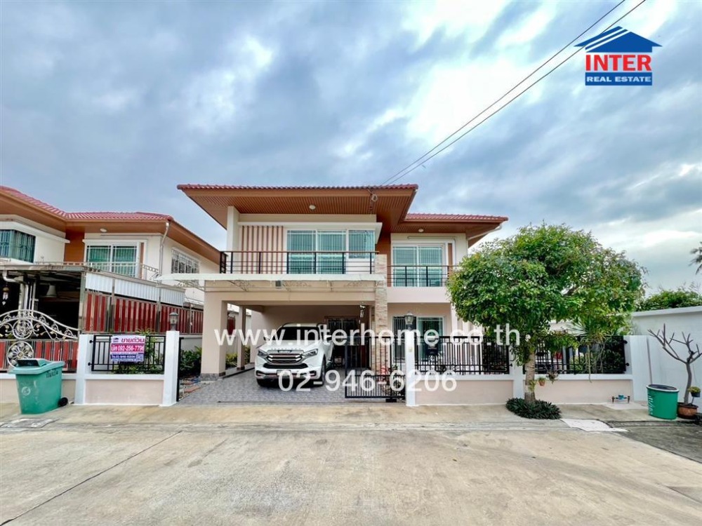 For SaleHouseRathburana, Suksawat : 2-storey detached house, 53.9 sq.w., Pisan Village, along the ring road - Rama 2, along the Kanchanaphisek ring road, Rama 2 Road, Thung Khru District, Bangkok