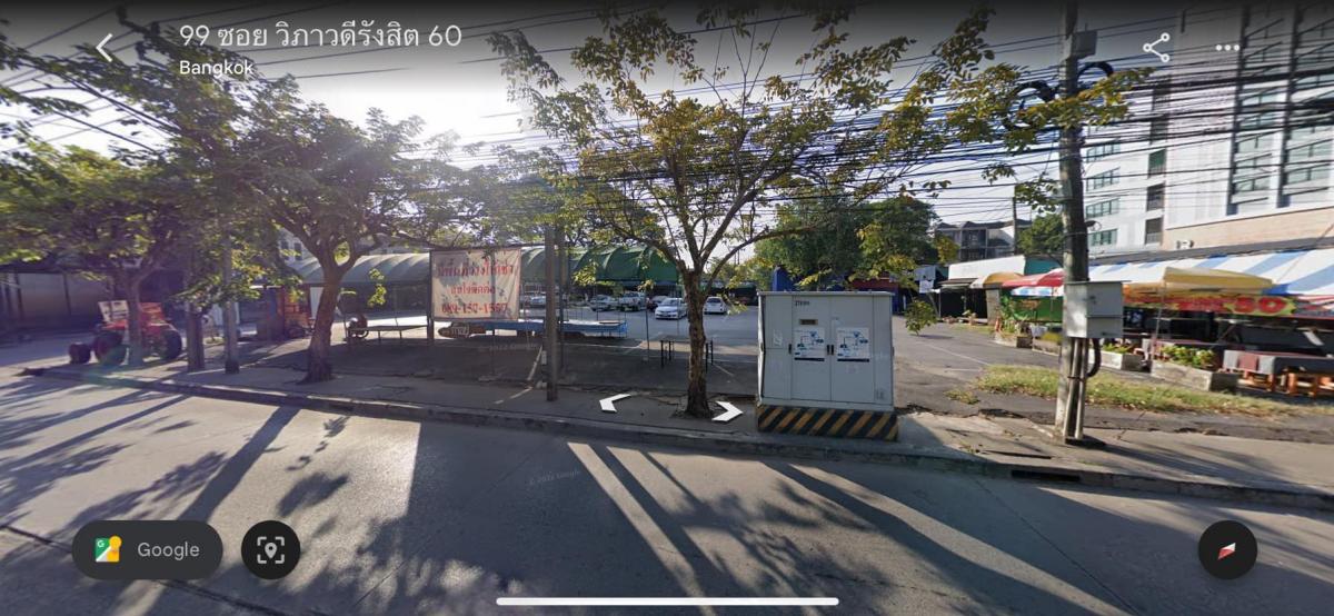 For SaleLandVipawadee, Don Mueang, Lak Si : Vacant land, Vibhavadi Rangsit 60, beautiful square land, next to the road, 1 rai 3 ngan