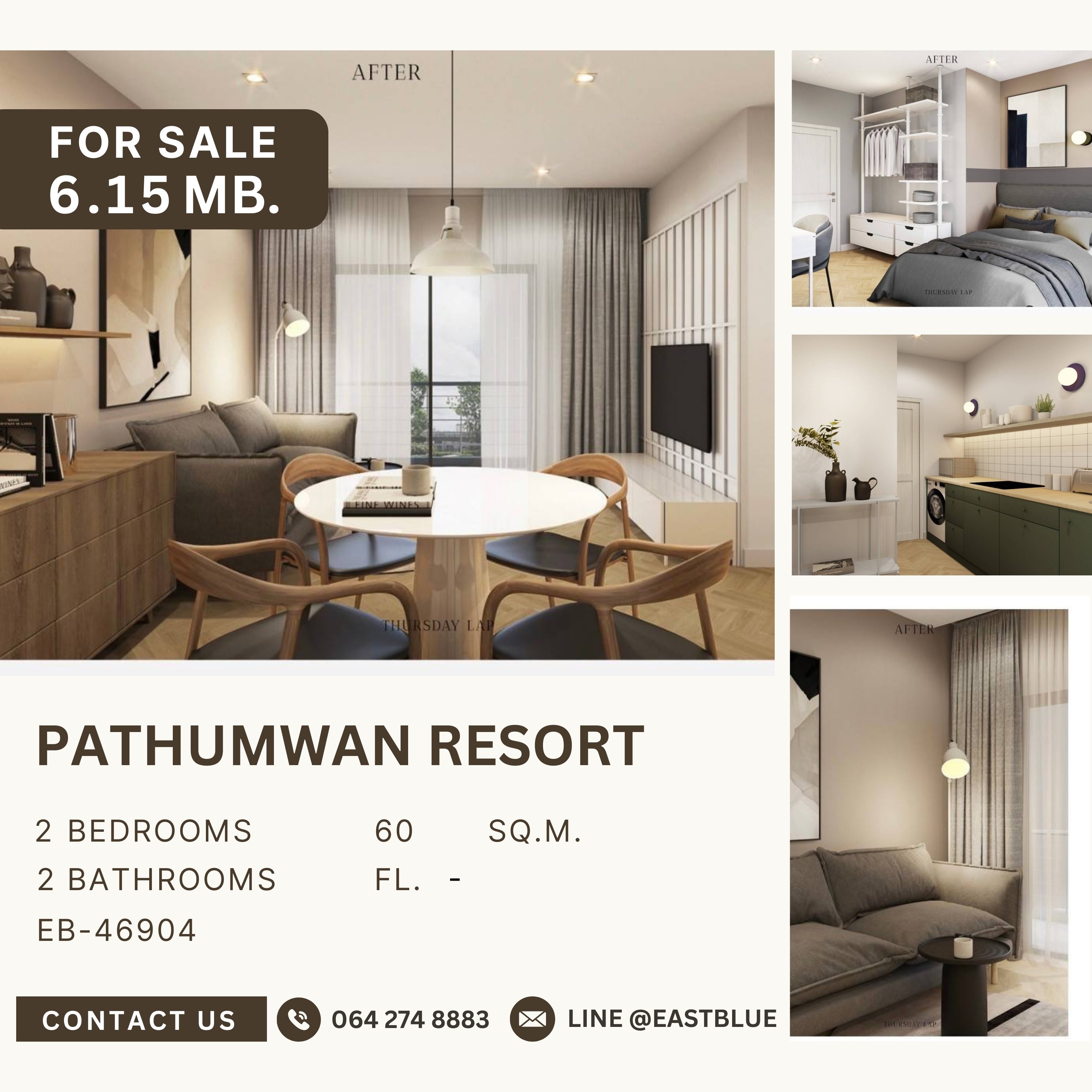 ขายคอนโดราชเทวี พญาไท : Pathumwan Resort คอนโดไซต์ใหญ่ 2 ห้องนอน ราคาไม่ถึง 7 ล้าน ใกล้btsพญาไท ราคาดีมาก ไม่เคยปล่อยเช่า