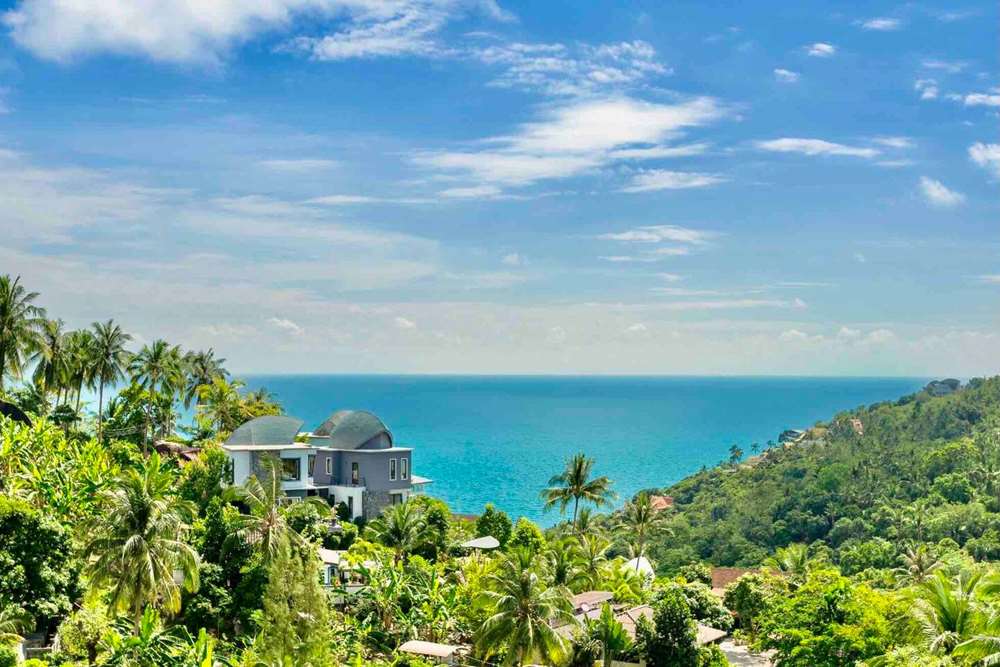 For SaleHouseNakhon Si Thammarat : Sea View Pool Villa and Vacant Land for Investment, Chaweng Noi Samui