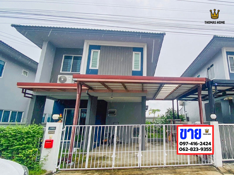 For SaleHousePathum Thani,Rangsit, Thammasat : Single house for sale, Baan Fah Green Park, Lam Luk Ka Khlong 7