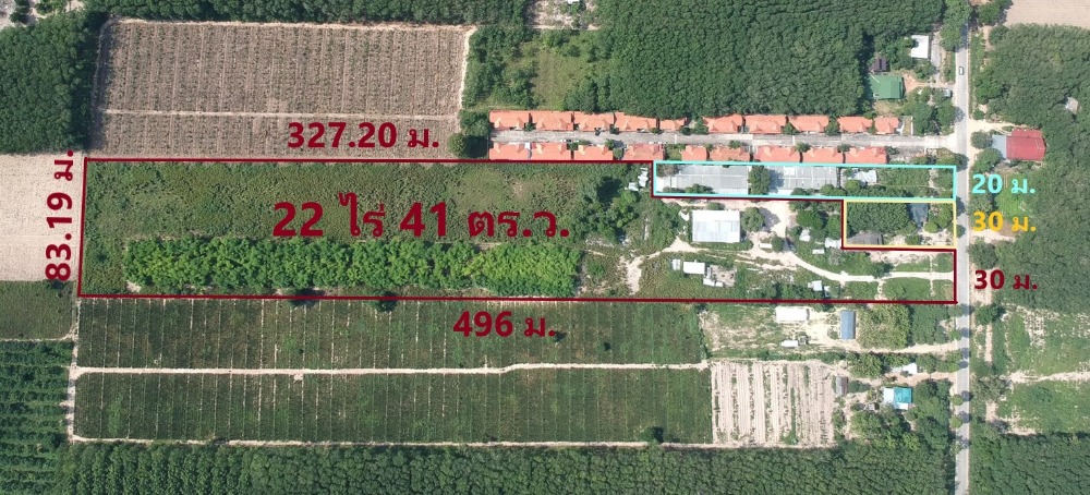 For SaleLandRayong : Final Call!!! Land area 22 rai 41 square wa (Plaeng Daeng, Rayong Province)