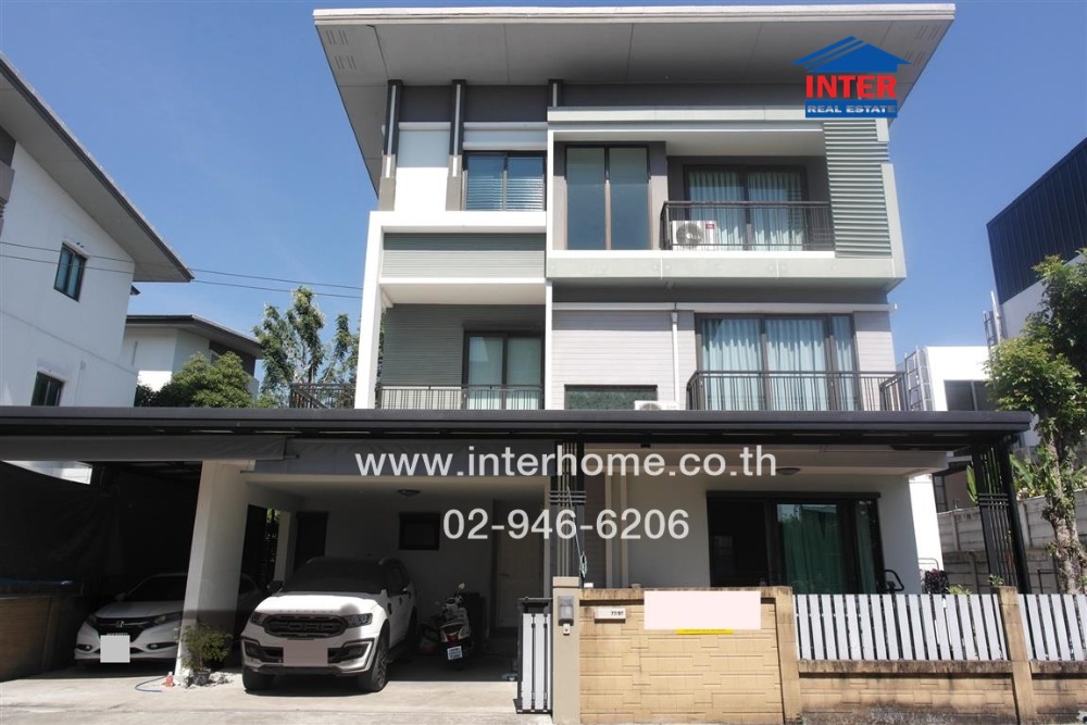 For SaleHouseNawamin, Ramindra : 3-storey detached house, 58.3 sq.w., Golden Prestige Village, Watcharapol-Sukhapiban 5, near Sai Mai District Office, Soi 10, Sukhapiban 5 Road, Chatuchak Road, Sai Mai District, Bangkok