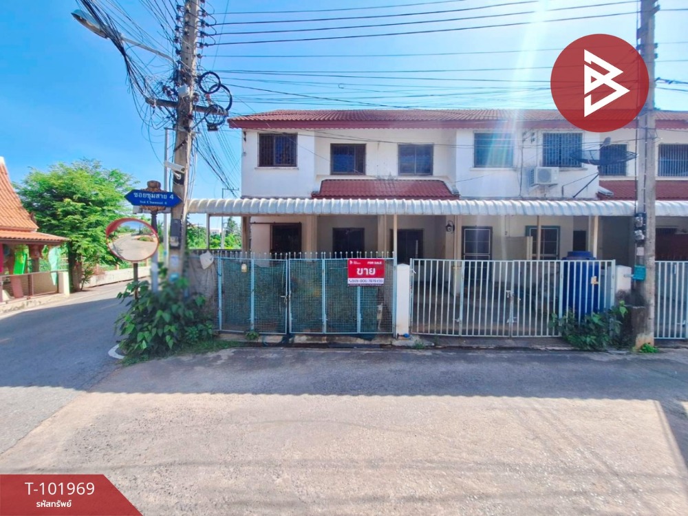 For SaleTownhomeSamut Songkhram : Townhouse for sale, 2 floors, Soi Chum Sai 4, area 26 sq m, Mae Klong, Samut Songkhram